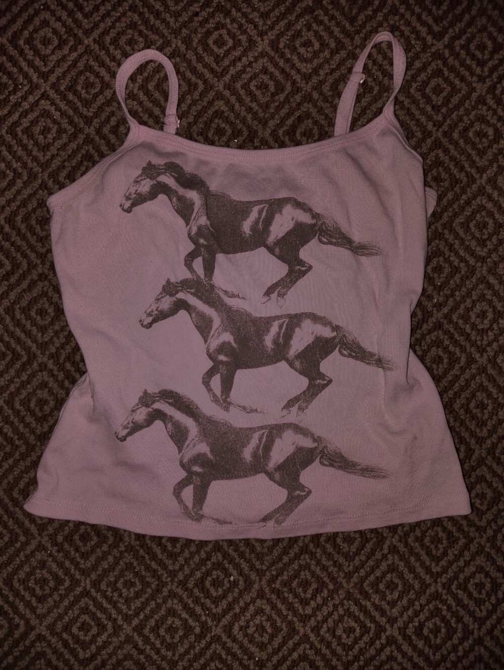 Cute Cowboy Core Pink Tank Top Women's Size M